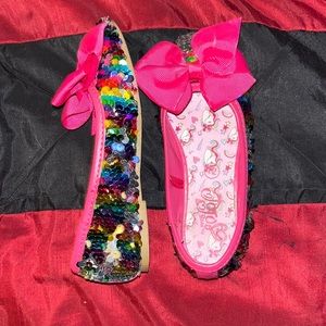 Jojo Siwa shoes little girls size 10 sequin reverse